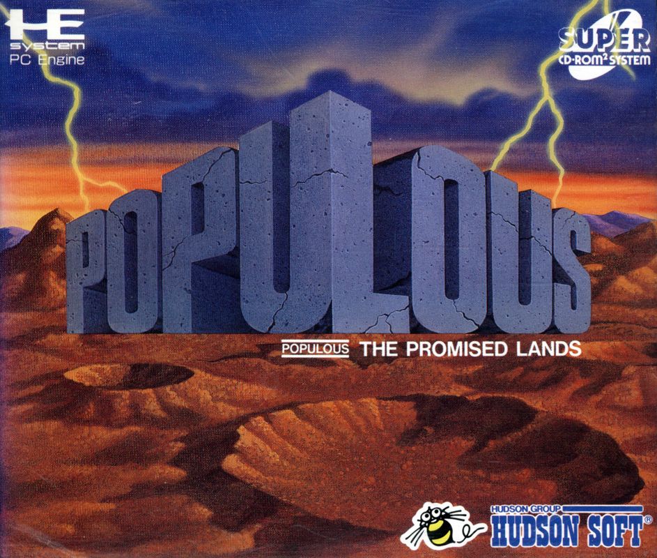 Populous: The Promised Lands box art for PC Engine CD